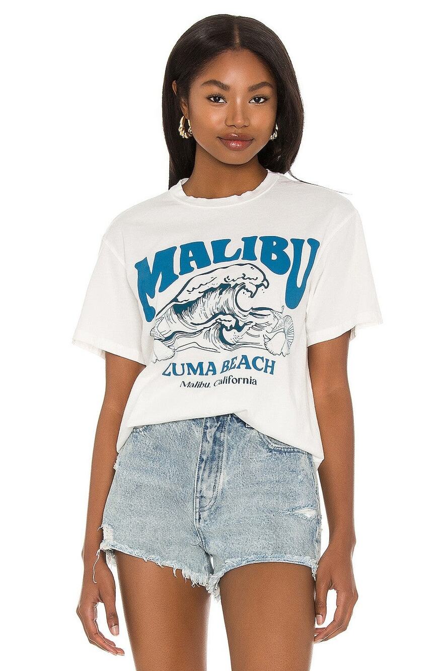 Show Me Your Mumu Travis Graphic Tee - M - Malibu Beach